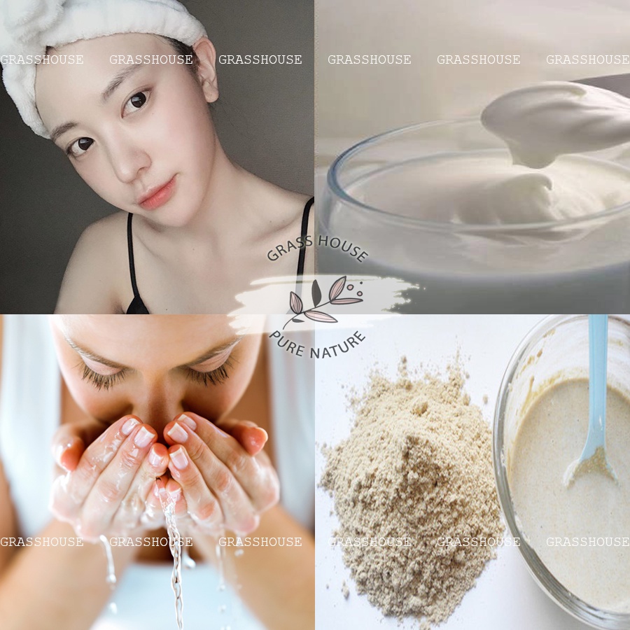 Bột cám gạo sữa cao cấp 100gr - Không pha tạp chất - Đắp mặt nạ dưỡng trắng mịn da, tẩy da chết bột cối gạo Nhà Ri