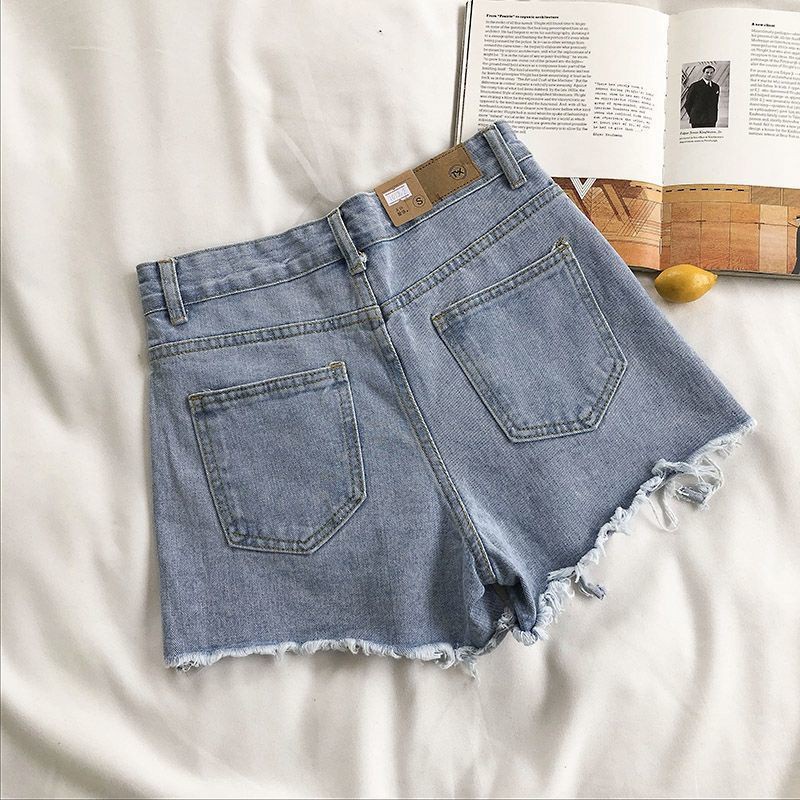 Quần short denim phối rách thời trang sành điệu cá tính cho nữ | BigBuy360 - bigbuy360.vn
