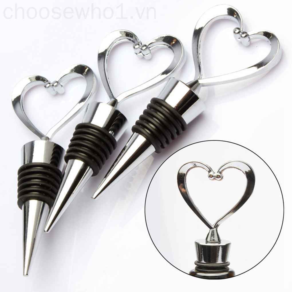 Nút bần chai rượu hình trái tim dễ thương bằng hợp kim kẽm