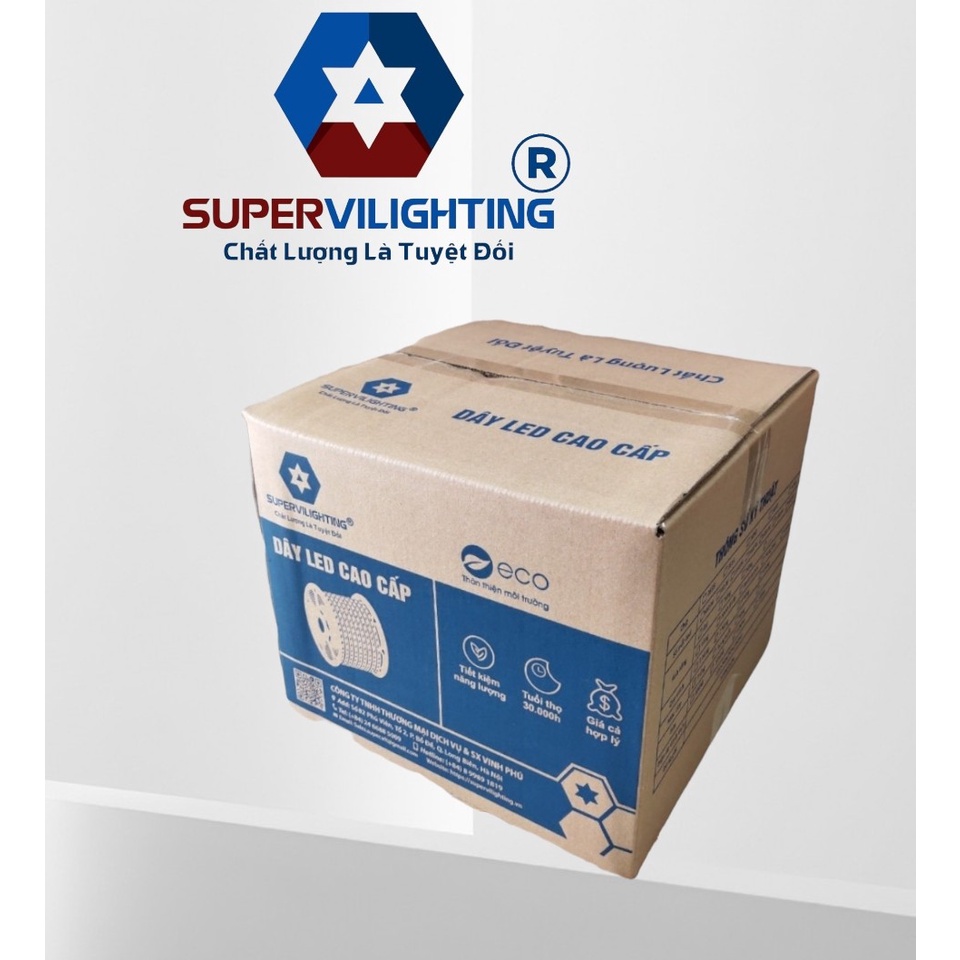 Dây led, SuperVilighting, MS:LEDD-SUPER- 2 hang cheo- 3 CĐ,công suất 12w/m,RA>80, CRI>90 , Bảo Hành 24 tháng