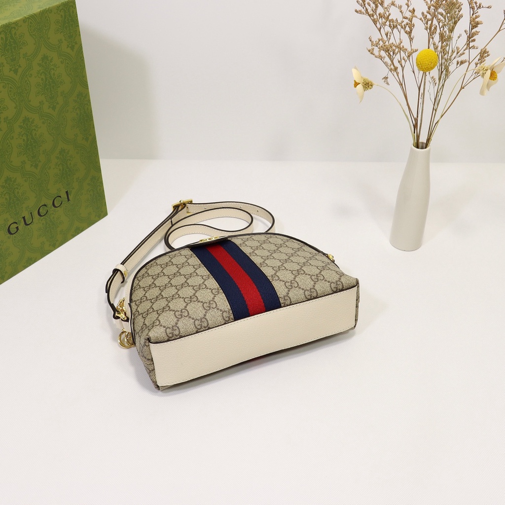 Túi đeo chéo nữ da thật thời trang cao cấp Gucci GG GC thiết kế họa tiết monogram