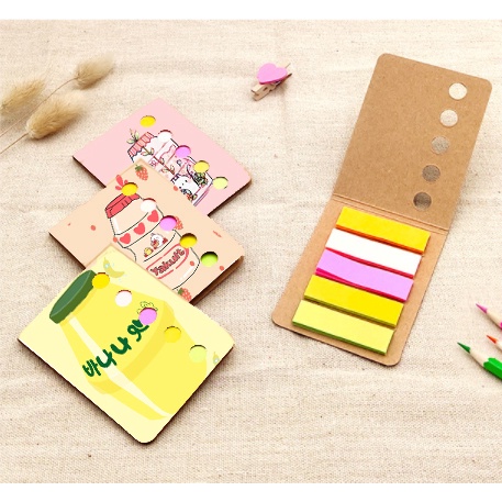 Sổ note 5 màu avocado N5I1 Thức ăn quả bơ trà sữa trứng lười yakult hoa cúc GD bò sữa gudetama shiba roro jump