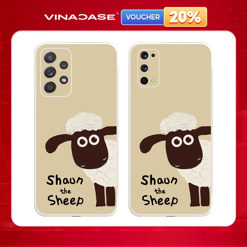 Ốp lưng Vina Case Samsung A52/A72/M10/J7 Prime/....Silicone TPU dẻo viền vuông bảo vệ camera hình Cừu con