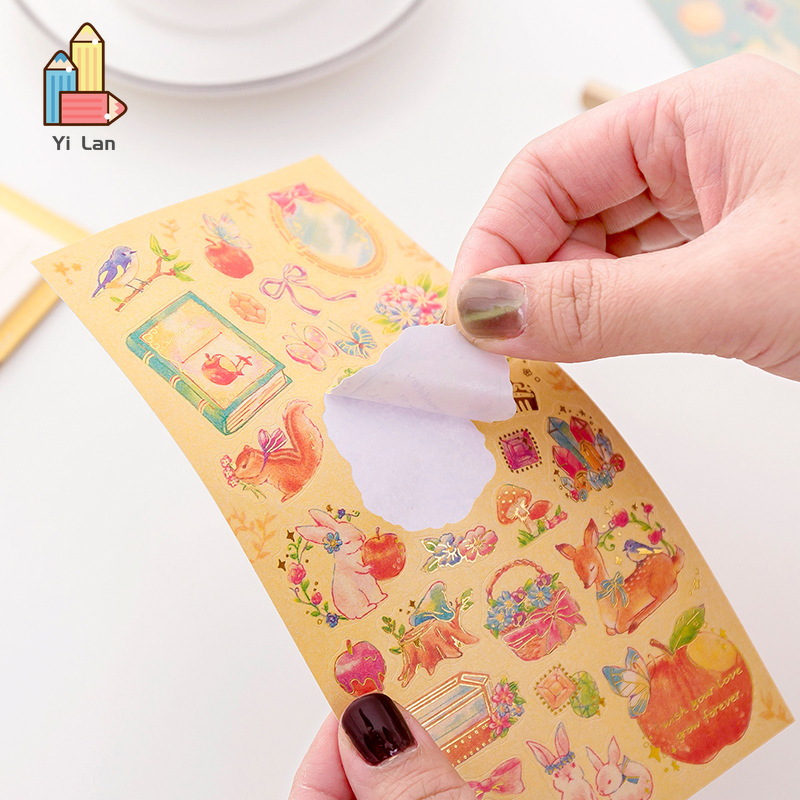 Hình Dán Họa Tiết Công Chúa Cổ Tích Trang Trí Nhật Ký Tự Làm Đa Dụng