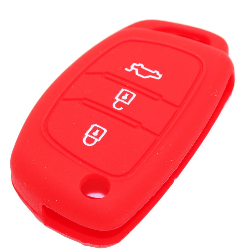 Ốp chìa khóa silicon 3 nút cho Hyundai ix45 i10 i20 i30 ix25 ix35 Elantra Accent Avante Grand Porter