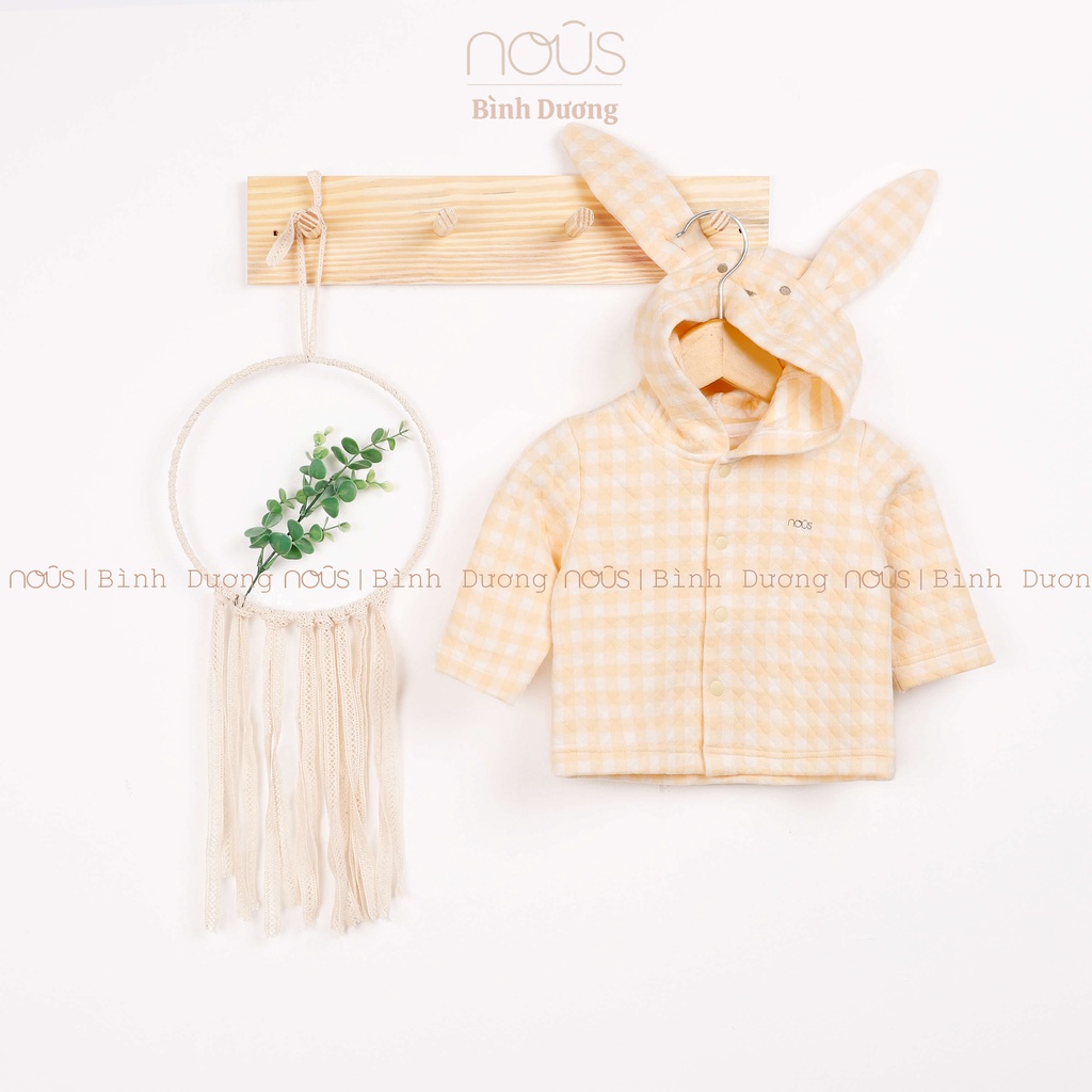 Áo khoác Nous vàng tai thỏ size 3 đến 24 tháng - Nu Choux siêu ấm - Nous Bình Dương - Bipbipstore