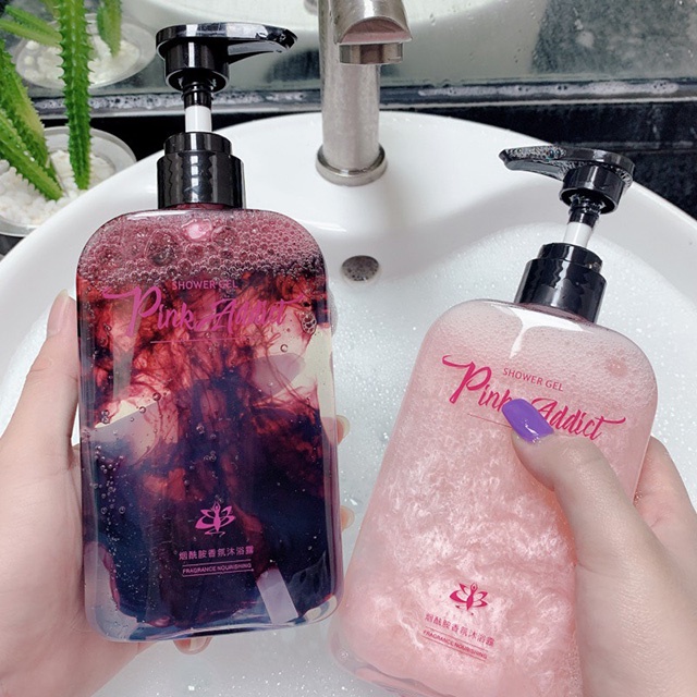 Sữa tắm nước hoa Pink Addict DIY siêu lưu hương trắng da dưỡng ẩm 400ml - CHÍNH HÃNG