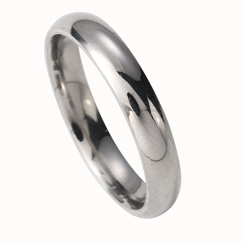 Nhẫn Cưới Thép Không Gỉ Mạ Bạc Size 5-13