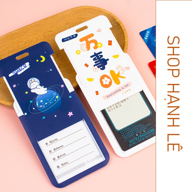 Dây đeo thẻ họa tiết hoạt hình đáng yêu cho học sinh sinh viên hoặc người đi làm