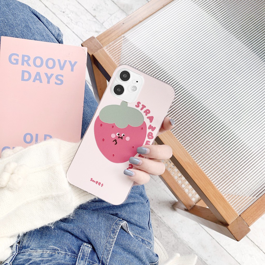 Ốp iphone dẻo Dâu Bơ silicon cho ip 6splus/7/7plus/8/8plus/x/xr/xs/11/12/pro/max/plus/13promax t94