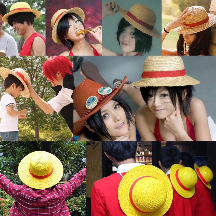 Mũ One Piece Luffy Rơm Rochoba Firefist Ace Cowboy Hat Anime Cosplay Props