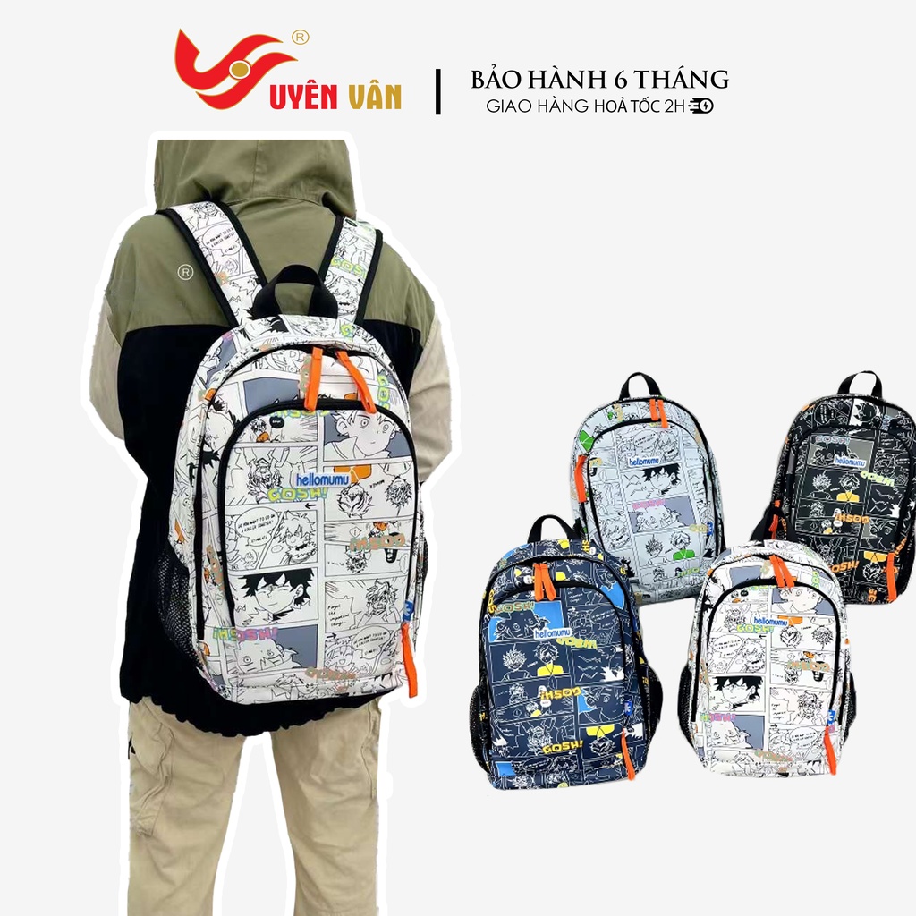 Balo nam nữ đi học thời trang unisex họa tiết manga anime phong cách nhật hàn YY3003