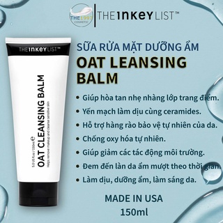 Sữa Rửa Mặt The INKEY List Oat Cleansing Balm 150ml