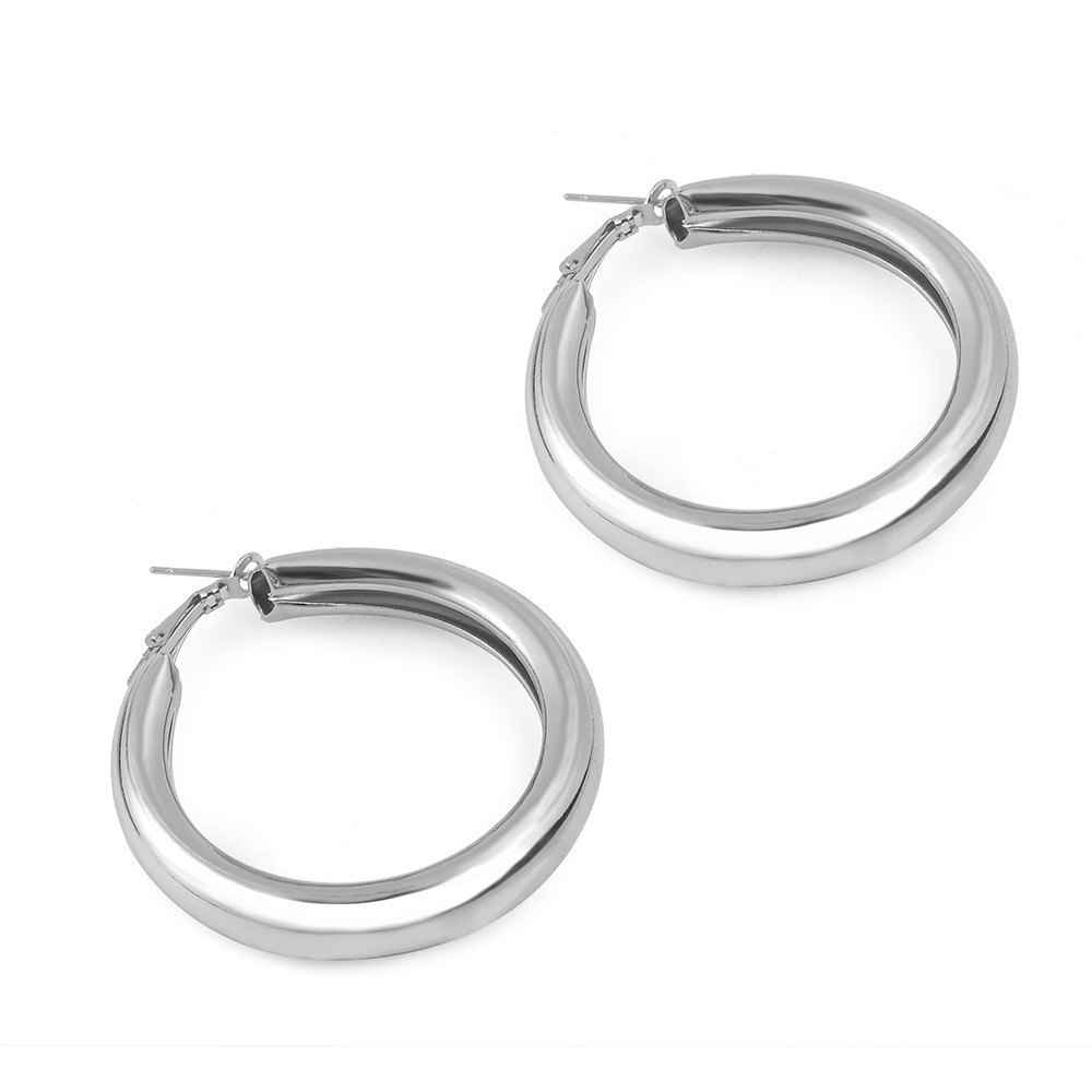 Khuyên tai vòng tròn lớn phong cách đơn giản