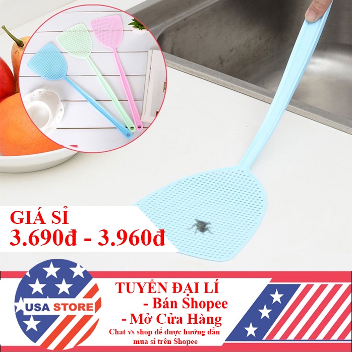 Vỉ Đập Ruồi Bằng Nhựa Dẻo Cao Cấp - Dụng Cụ Đập Ruồi, Muỗi, Côn Trùng - Dài 45cm