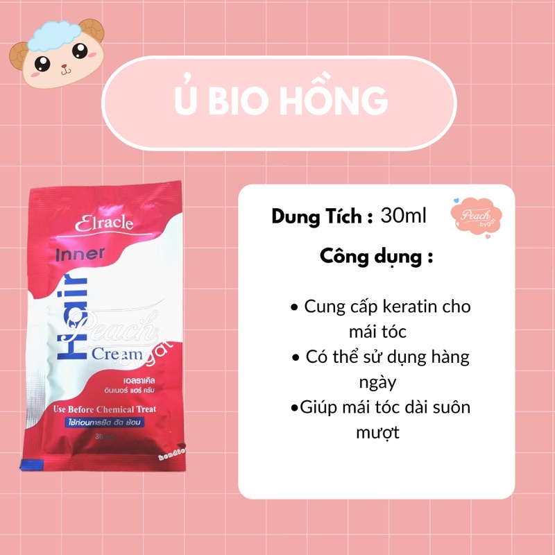 Ủ tóc biotin chăm sóc , phục hồi tóc từ sâu bên trong “ dạng gói” của Peach.bygat