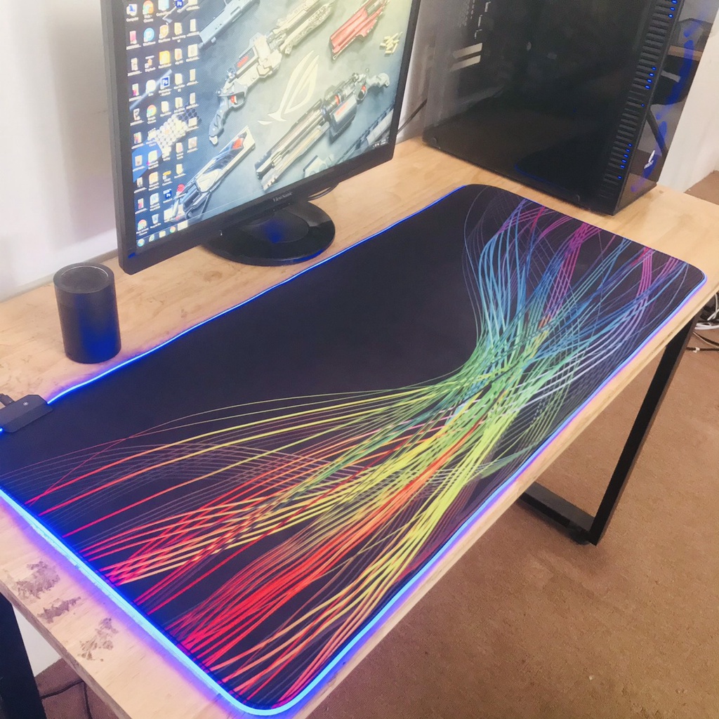 Lót chuột RGB Size 80x30cm, 90x40cm Dày 3mm Siêu bền hàng chính hãng 100% chất lượng