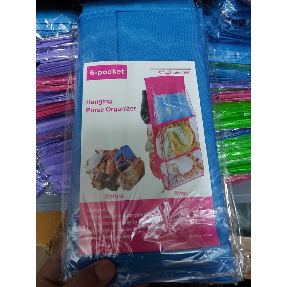 DỤNG CỤ TREO túi ví  6 ngăn, giữ phom túi- dễ dàng lấy- ko mất diện tích