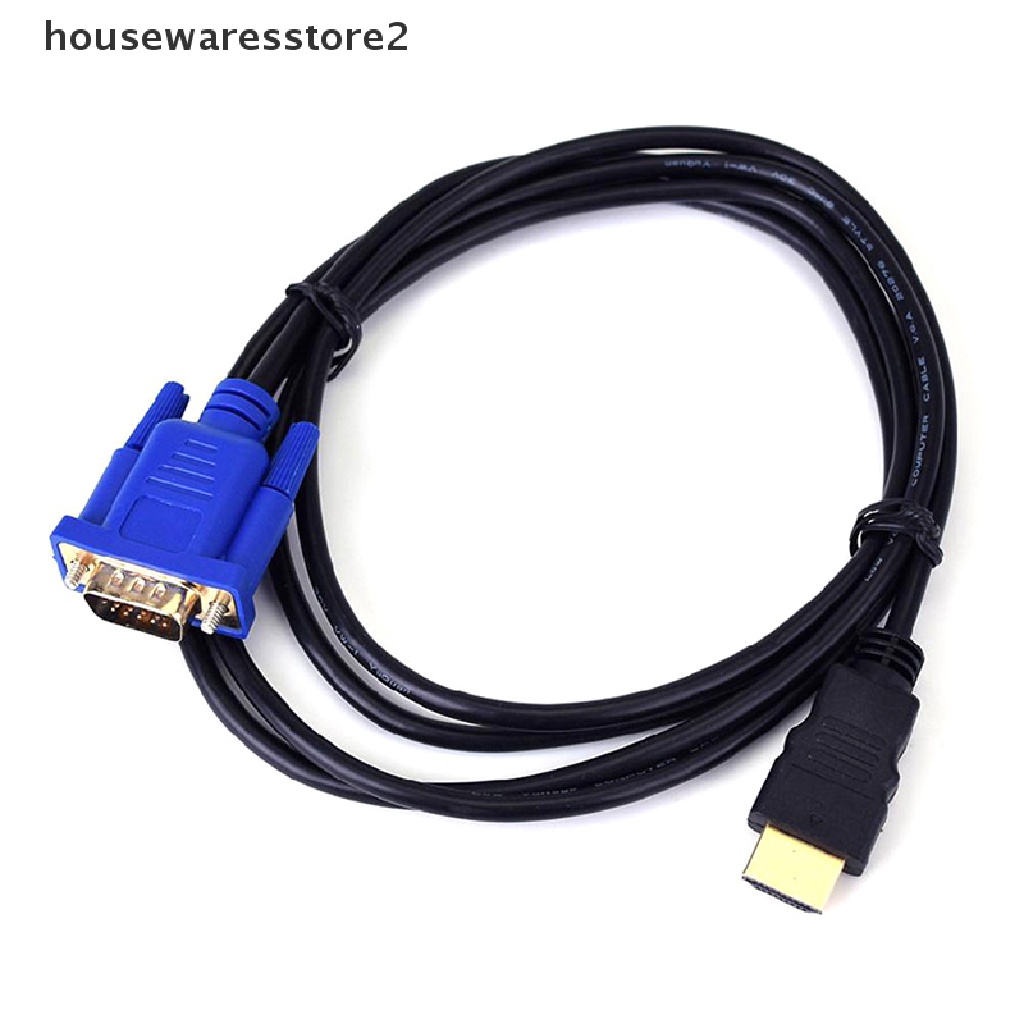 Dây Cáp Chuyển Đổi HDMI Sang VGA 2 Đầu Cắm Cho PC DVD 1080p HDTV 6FT