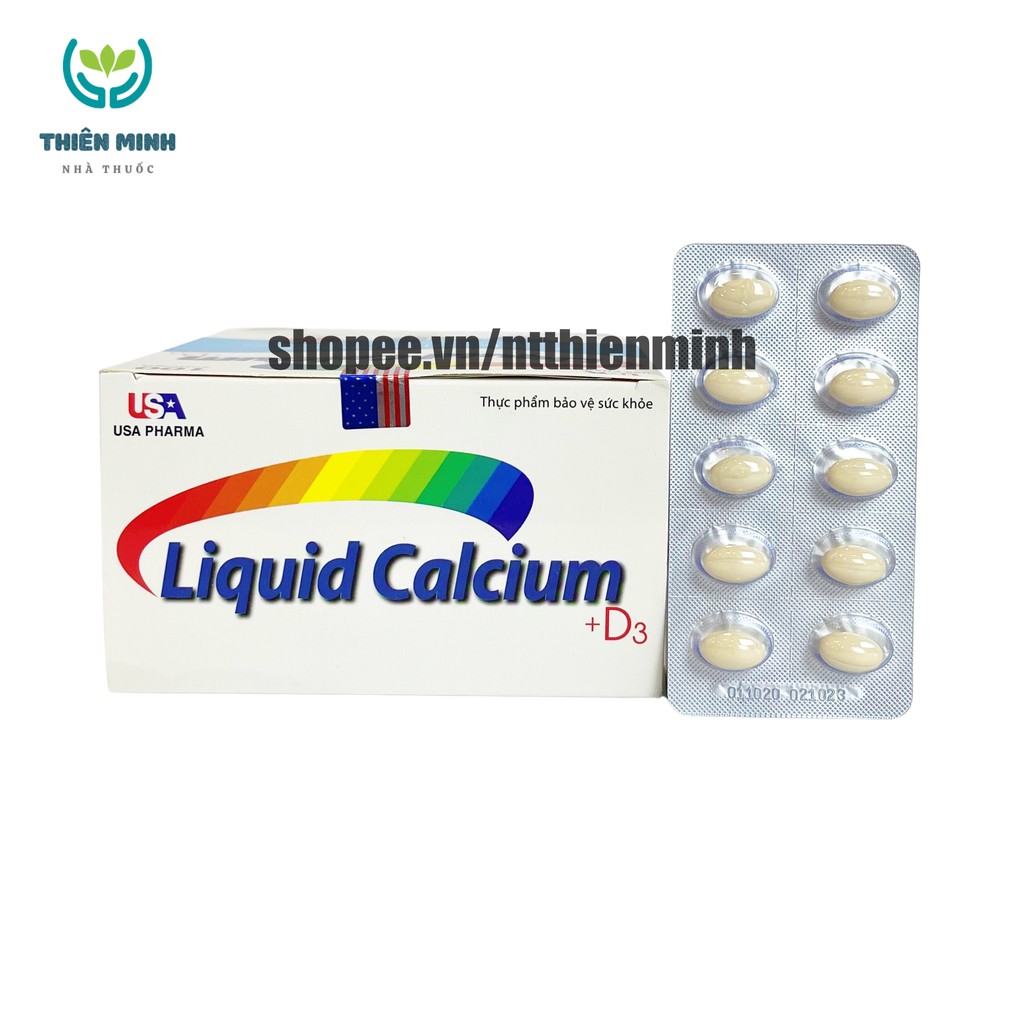 Viên uống CALCIUM NANO LIQUID bổ sung canxi, vitamin và các khoáng chất cần thiết – Hộp 100 viên