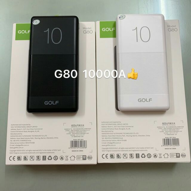 Sạc dự phòng GOLF( G80) 10.0000mAh