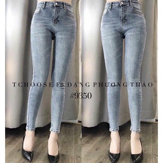 (ảnh thật+clip) quần jeans bò ôm vằn mèo