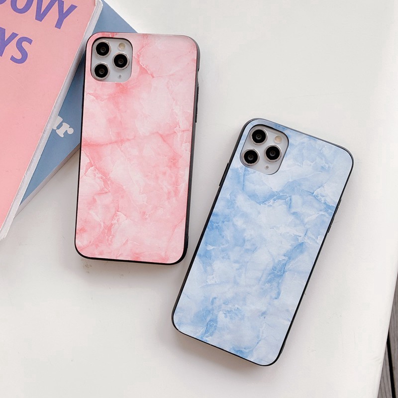 Ốp điện thoại TPU + PC họa tiết đá hoa cương màu xanh lá/dương/hồng cho Samsung S20 Ultra S10 Lite S10e S9 S8 S7 Plus J2 J7 Prime J4 J6 J8 Plus 2018