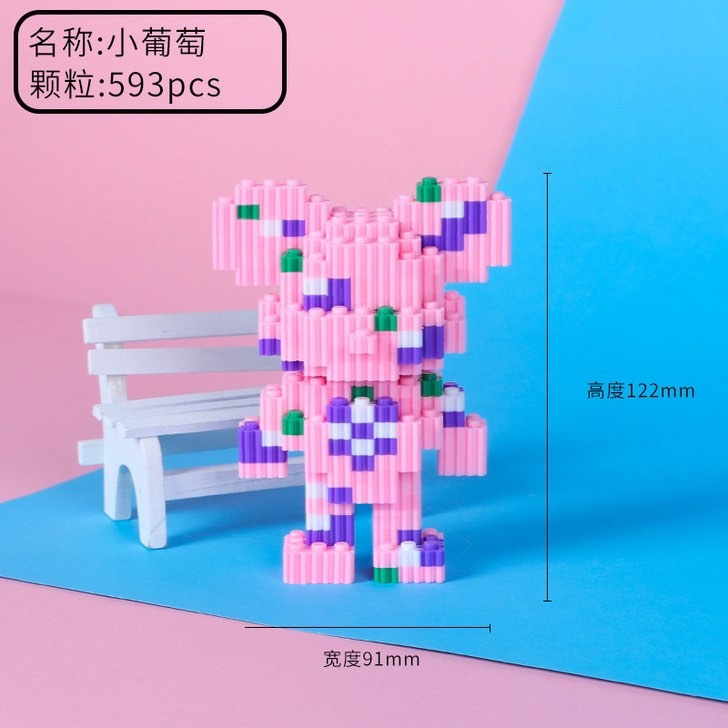 Bộ Đồ Chơi Lắp Ráp Mô Hình Gấu Bear brick Mô Hình Cỡ Lớn 12 cm