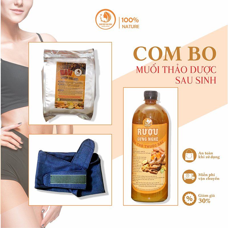 ĐAI QUẤN MUỐI SAU SINH (KÈM MUỐI THẢO DƯỢC 1KG)