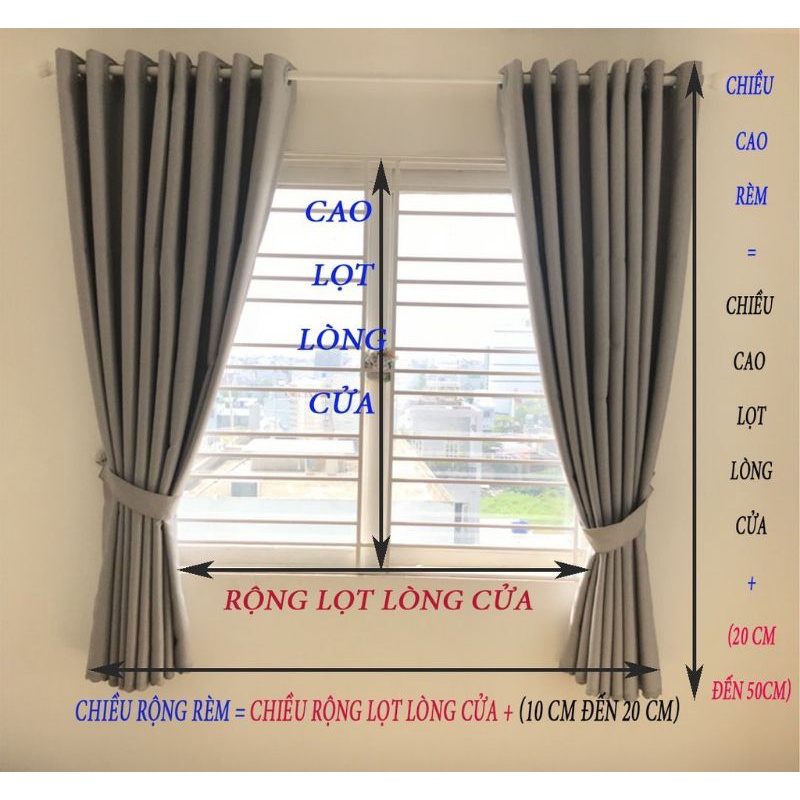 Rèm Cửa [CAO CẤP] Chống Nắng Cực Tốt, Đủ Kích Thước, Siêu Rẻ, Siêu Giảm Giá - Diga Home