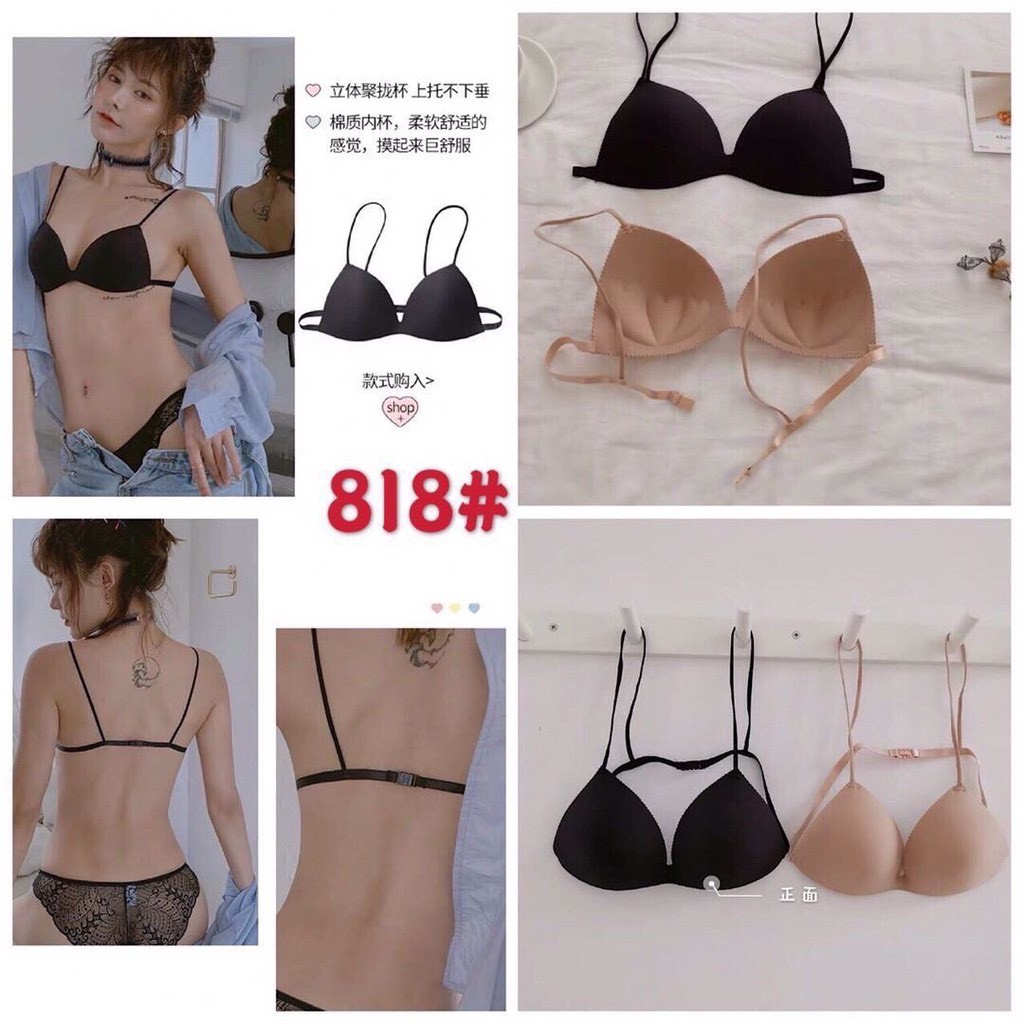 [Hot Trend] Áo Bra Đúc Su Cài Sau Dây Mảnh 818