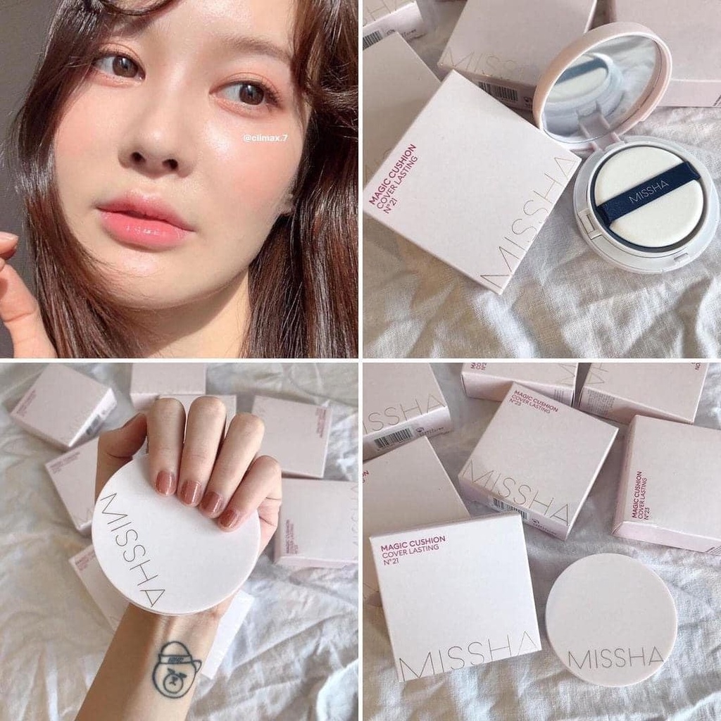 Phấn Nước Kiềm Dầu Chống Nắng Missha  Magic Cushion Cover Lasting SPF 50 PA+++ Tone 21