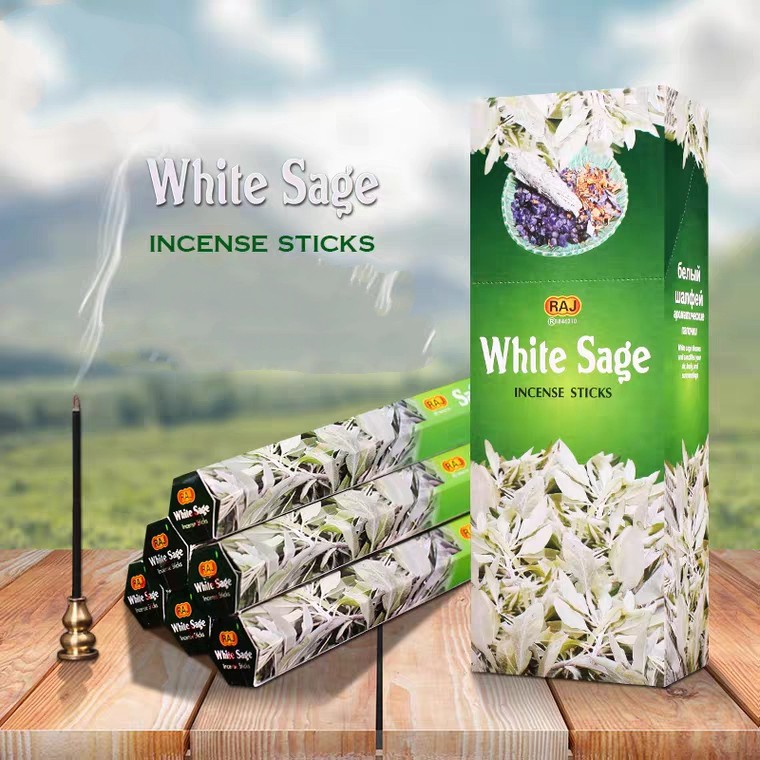 [Mua 6 tặng 1] White sage incense sticks/ Nhang Thơm Ấn Độ lá sage/ Lá xô thơm- Hàng Nhập khẩu (sỉ và lẻ)