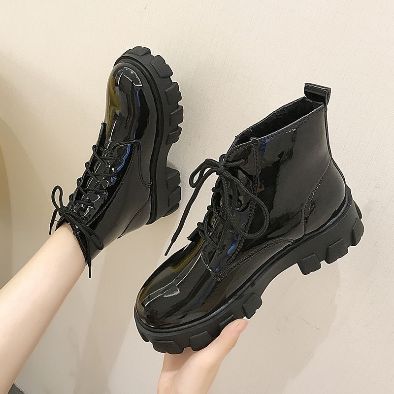 Boot Nữ / Giày Boots Nữ Da Mềm Buộc Dây Cổ Ngắn Hàng Loại Đẹp