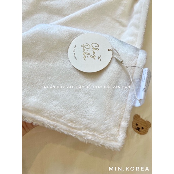 CHĂN GẤU CHEZBEBE 1 MẶT COTTON THÊU HỌA TIẾT 1 MẶT BÔNG MỊN - Made In Korea