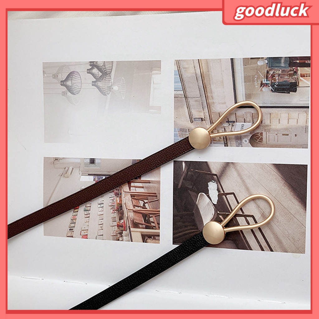 Thắt Lưng Giả Da Khóa Kim Loại Thời Trang Cho Nữ