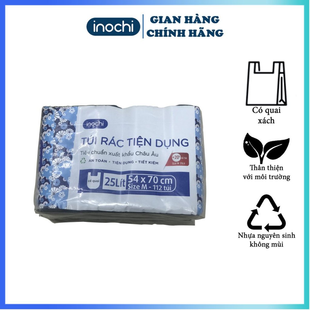 [Mã LIFEXANH03 giảm 10% đơn 500K] Túi Rác Tự Huỷ -Tự phân hủy,túi rác sinh học Inochi Có Quai Tiện Dụng Dạng Cuộn