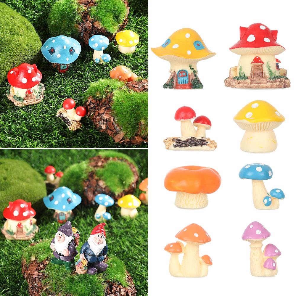 1 Đồ trang trí Ngôi Nhà Nấm Mini Dùng Trang Trí Bonsai DIY