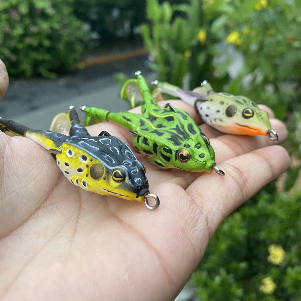 Mồi câu cá lóc,nhái hơi có chân xoáy nước FIMAX F1  - Mồi lure cá lóc.