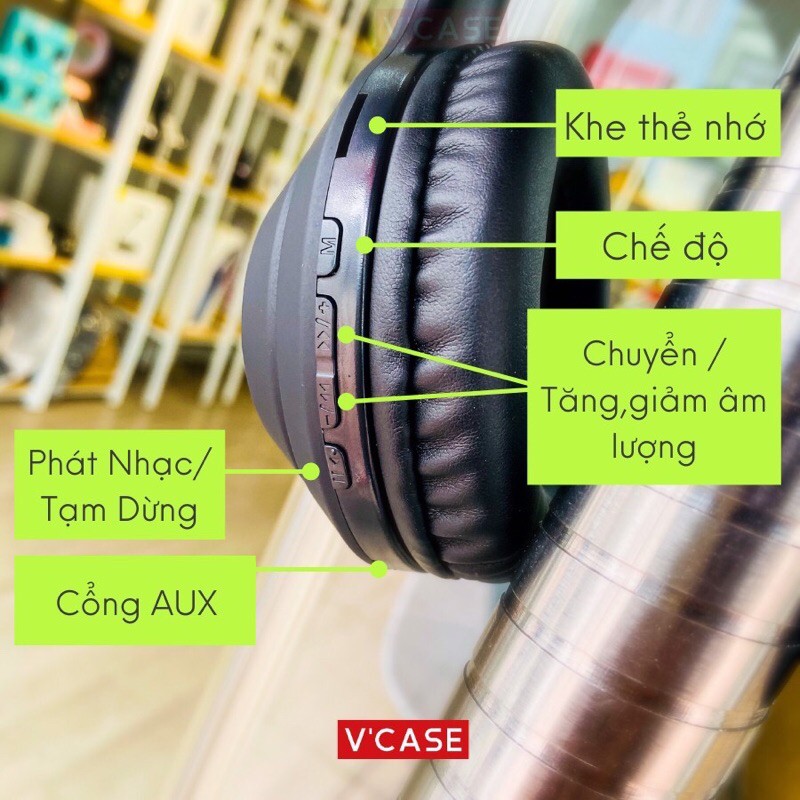 Tai nghe chụp tai bluetooth hỗ trợ thẻ nhớ chính hãng Hoco W30