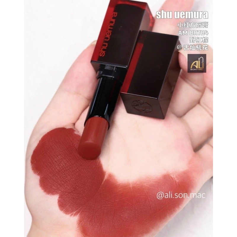 Son Shu Uemura vỏ đen AM BR784 đỏ gạch
