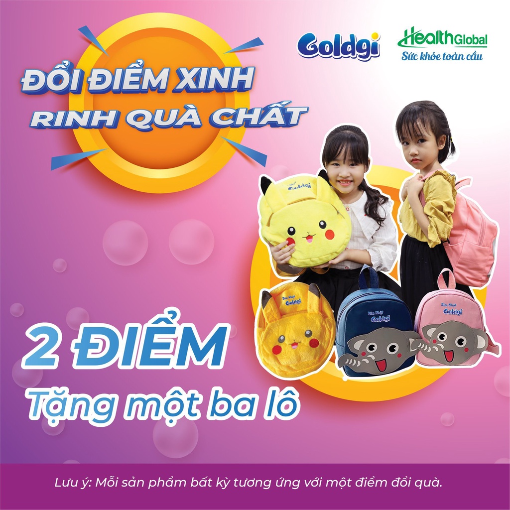 Balo cho bé mẫu giáo hình voi quà tặng bỉm Goldgi rất dễ thương và bắt mắt cho bé