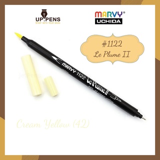 Bút brush viết calligraphy hai đầu Marvy 1122 - Màu vàng nhạt (Cream Yellow - 42)