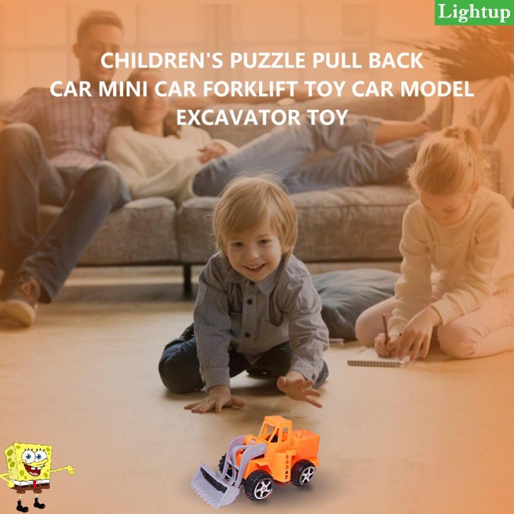 Xếp hình dành cho trẻ em Ô tô kéo xe ô tô mini xe nâng đồ chơi ô tô mô hình máy xúc Đồ chơi
