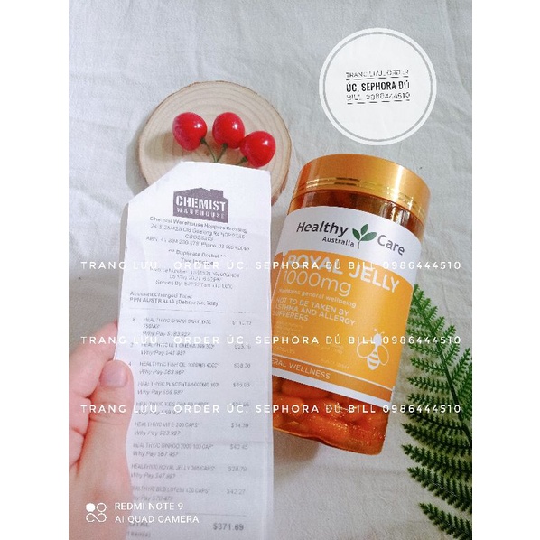 (Mẫu mới) Sữa Ong Chúa Healthy care Royal Jelly 1000mg 365 viên | Thế Giới Skin Care
