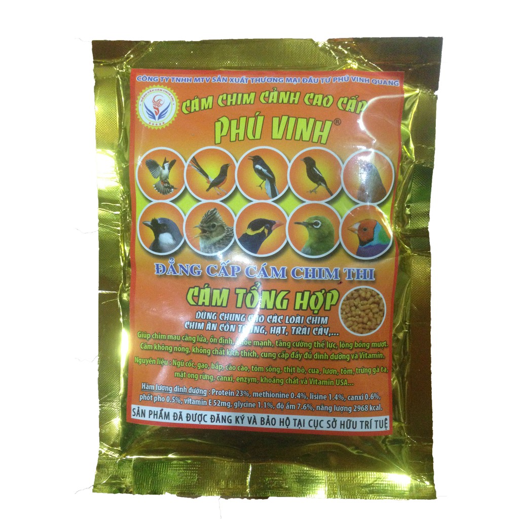 Phú Vinh Cám Tổng Hợp 200g - Thức Ăn Chim [PHÚ VINH TỔNG HỢP]