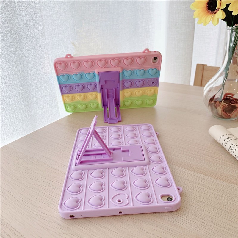 Ốp bảo vệ máy tính bảng dạng đồ chơi nhấn bong bóng giảm stress bằng silicon cho Apple iPad 2019 10.2-inch pro 10.5"pro | BigBuy360 - bigbuy360.vn