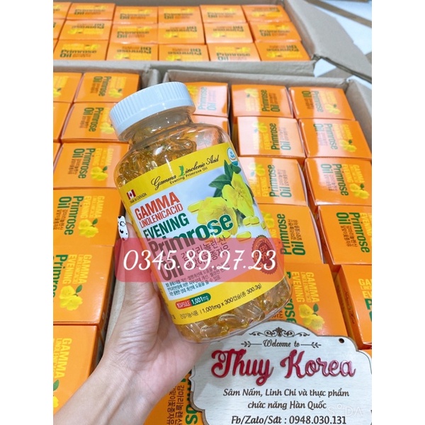 Tinh Dầu Hoa Anh Thảo ,VIÊN UỐNG HOA ANH THẢO HÀN QUỐC 300Viên Mẫu Mới