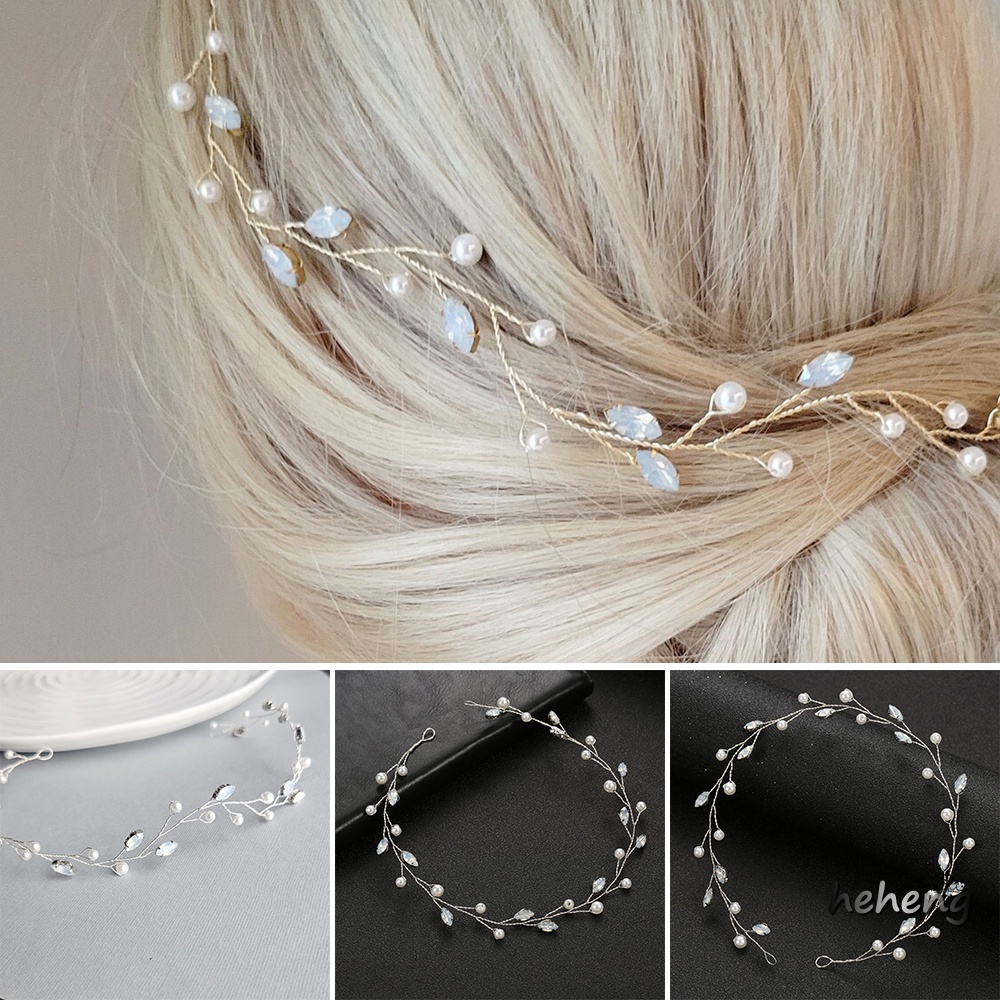 Băng Đô Cài Tóc Đính Ngọc Trai Thời Trang Cho Nữ