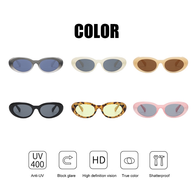 (AIMURUSI) COD Kính Mát Gọng Oval Phong Cách Hàn Quốc Thời Trang Cho Nam Nữ